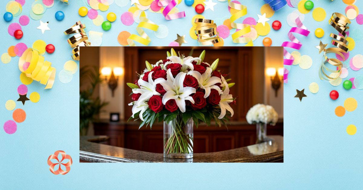 Международная доставка цветов на стойку администратора